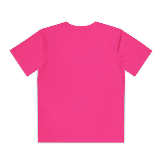 Youth Sport-Tek Stick Drop Summer Hot Pink Tee