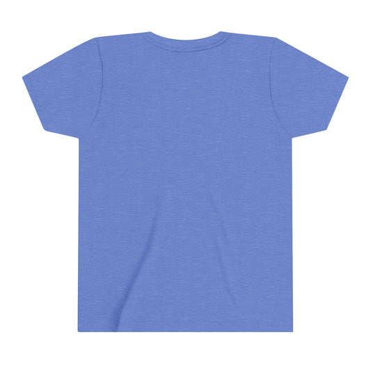 Youth Heather Blue Stick Drop Drip Short Sleeve T