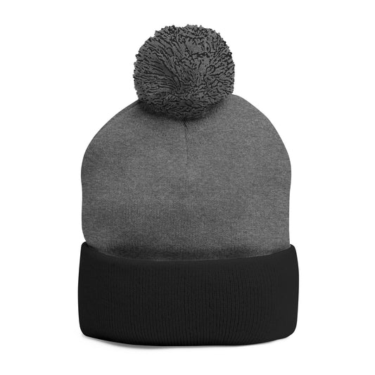 Stick Drop Pom-Pom Knit Cap