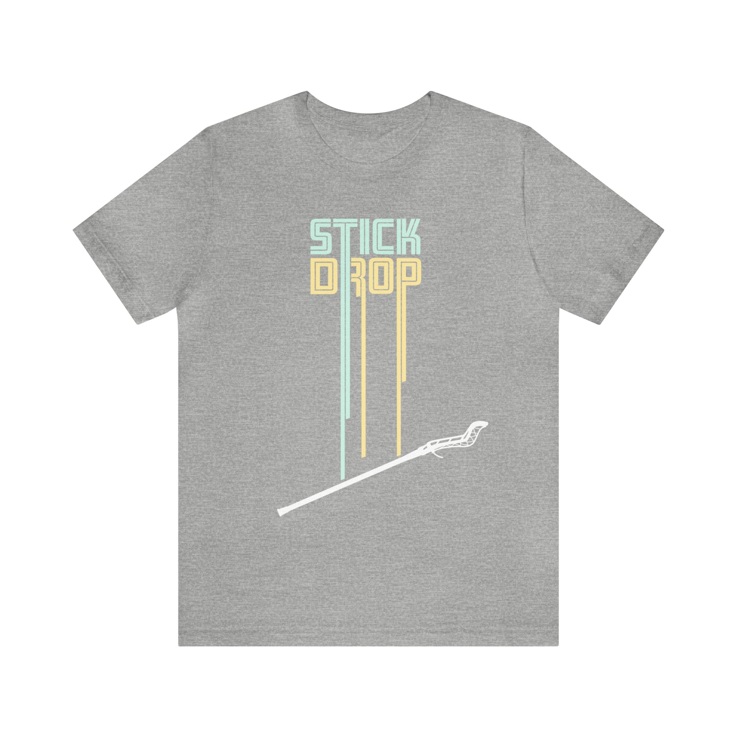 Gray Stick Drop Drip Short Sleeve T-shirt