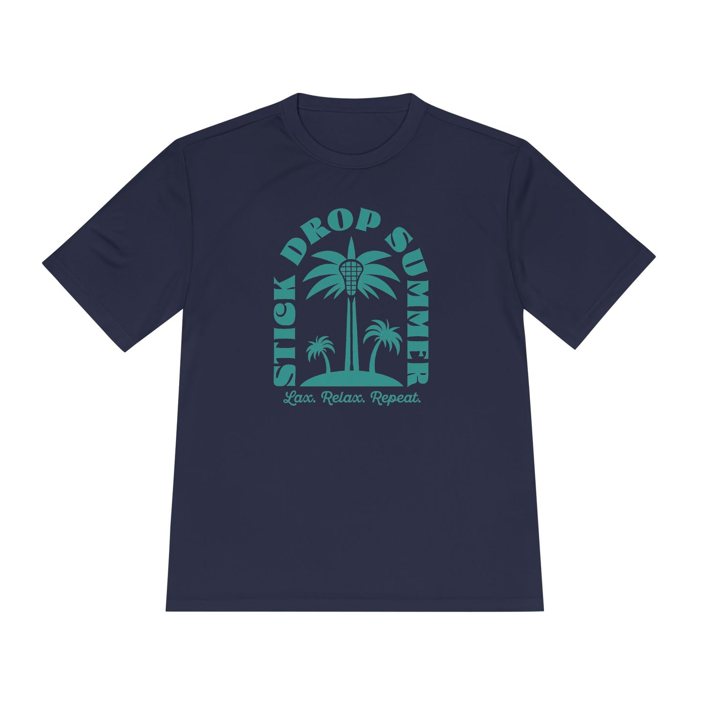 Adult Sport-Tek Stick Drop Summer Navy Tee