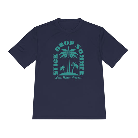 Adult Sport-Tek Stick Drop Summer Navy Tee