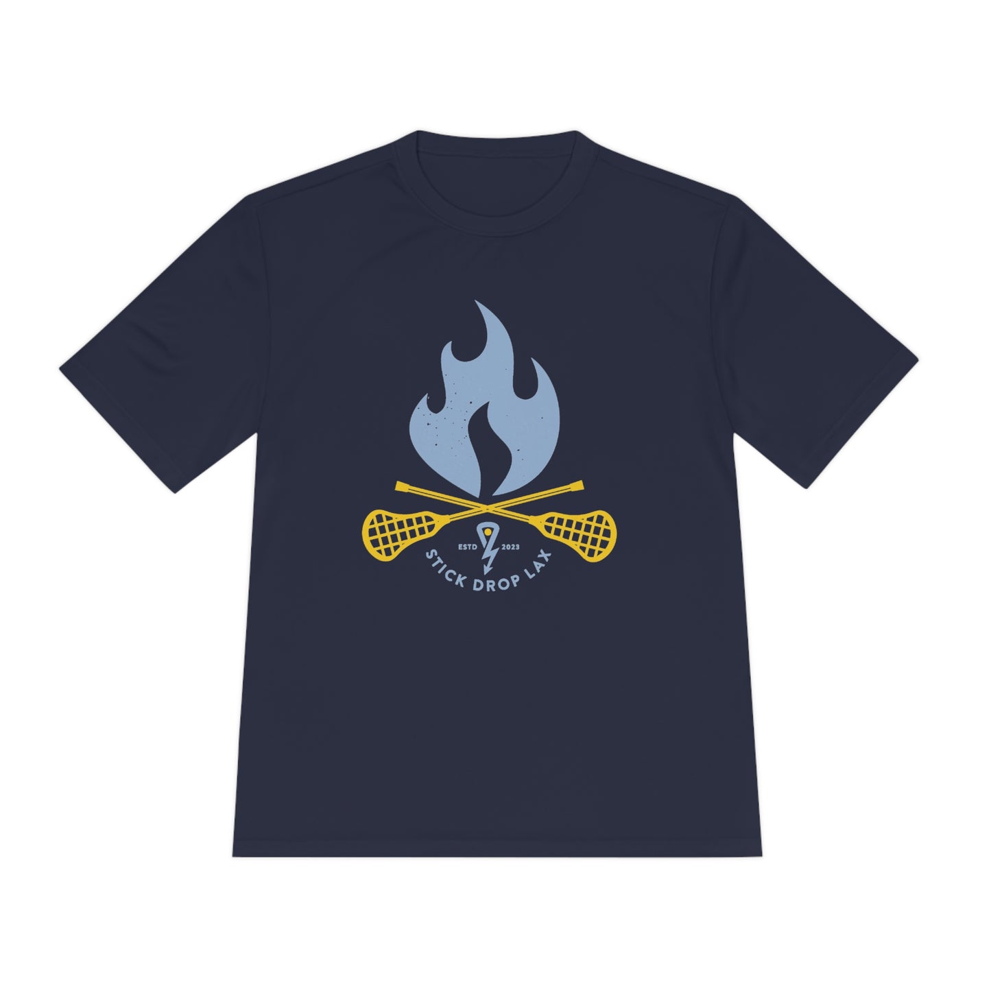 Adult Sport-Tek Fire Sticks Tee Navy