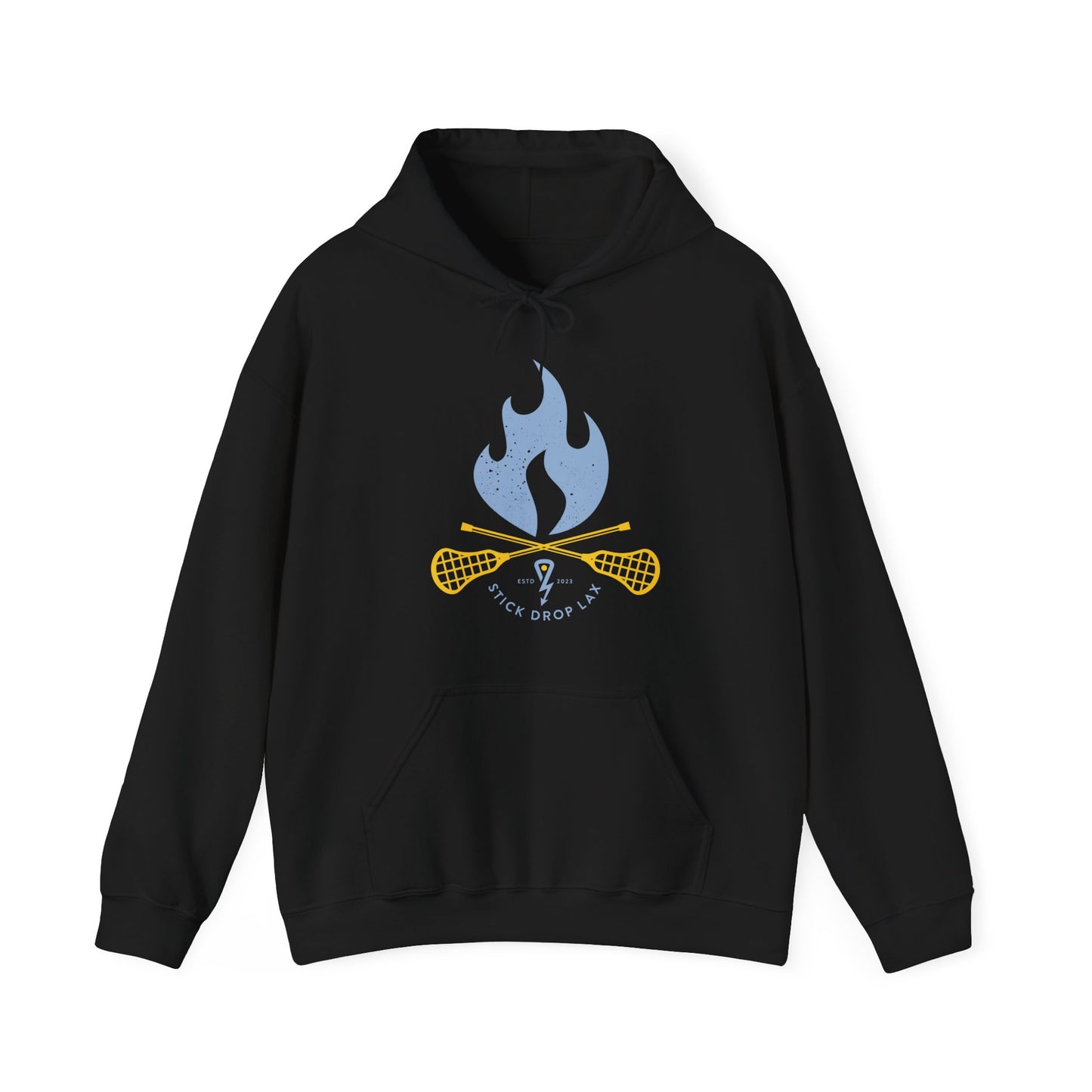 Adult Black Fire Sticks Heavy Blend™ Hoodie