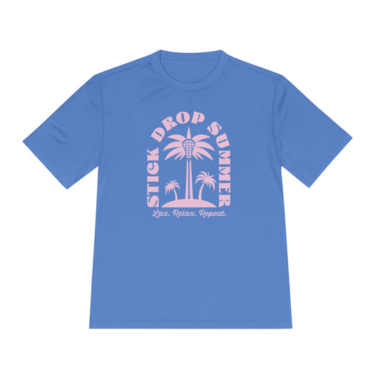 Adult Sport-Tek Stick Drop Summer University Blue Tee