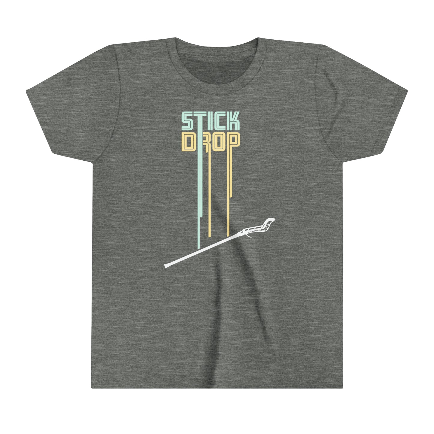 Dark Gray Stick Drop Drip Short Sleeve T-shirt